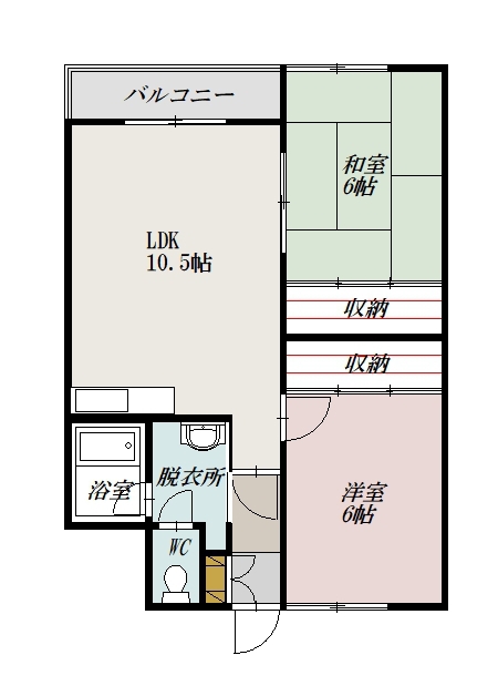 壱番館A102間取図