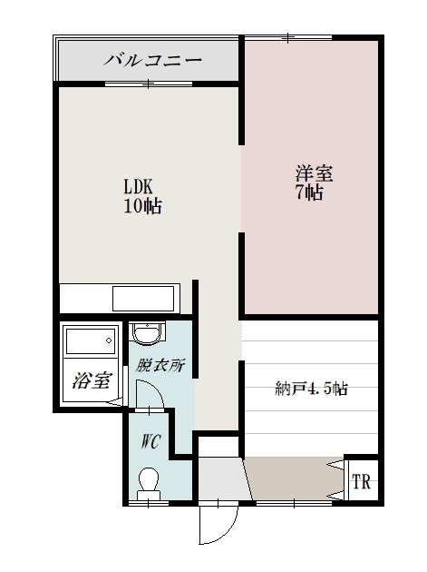 壱番館A201間取図