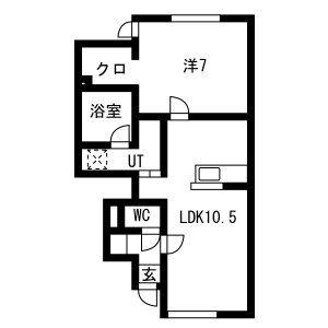 ＴーＳＱＵＡＲＥ旭大前Ⅱ102間取図