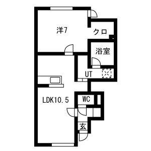 ＴーＳＱＵＡＲＥ旭大前Ⅱ103間取図