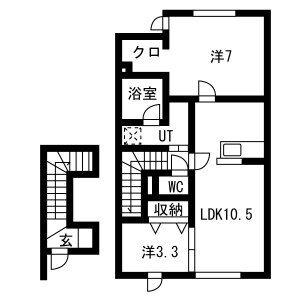 ＴーＳＱＵＡＲＥ旭大前Ⅱ202間取図