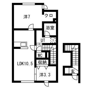 ＴーＳＱＵＡＲＥ旭大前Ⅱ203間取図